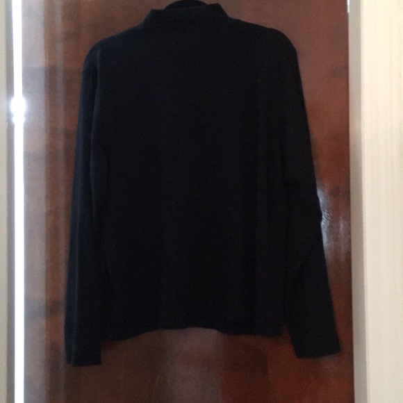 NWT black 100% Pima cotton mock-neck top, size 1X. - Picture 2 of 3